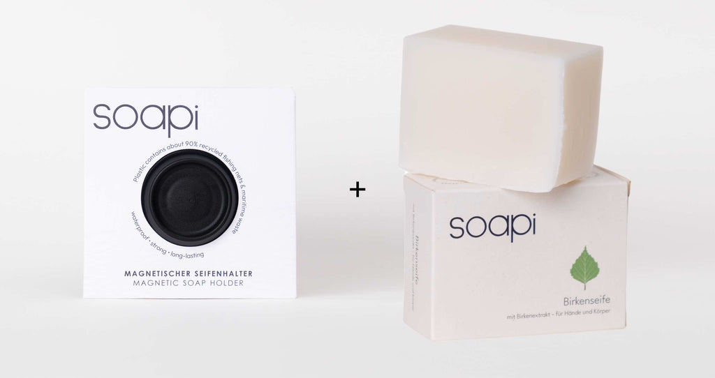 The Soapi Starterkit - der nachhaltige magnetische Seifenhalter inkl. Seife