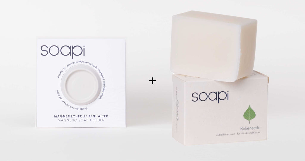The Soapi Starterkit - der nachhaltige magnetische Seifenhalter inkl. Seife
