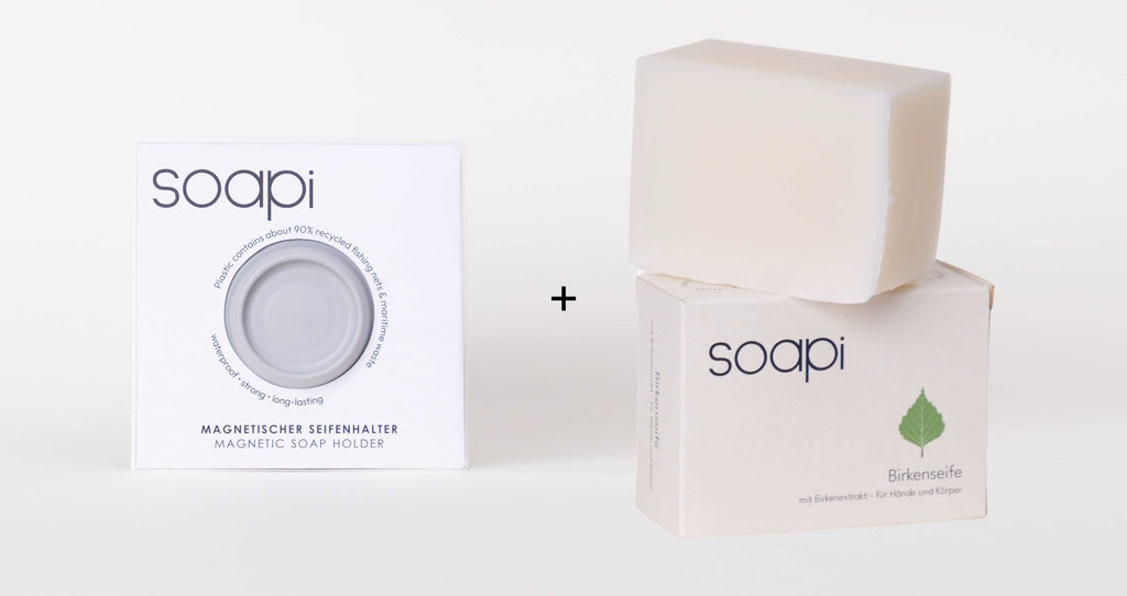 The Soapi Starterkit - der nachhaltige magnetische Seifenhalter inkl. Seife