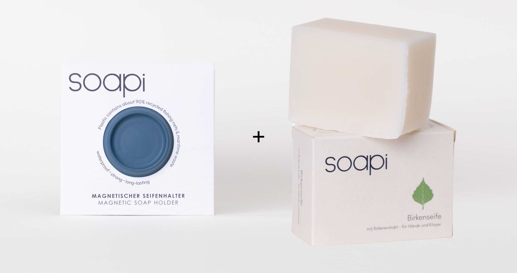 The Soapi Starterkit - der nachhaltige magnetische Seifenhalter inkl. Seife