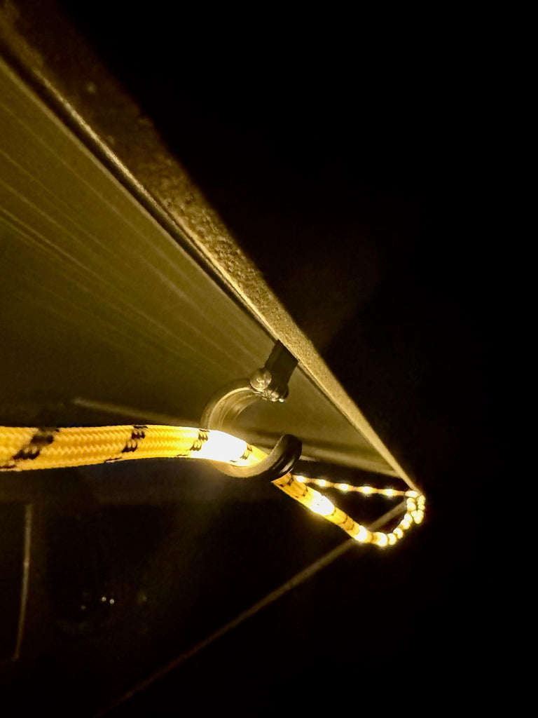 Das Leuchttau /  Stoffseil mit verbauten LEDs