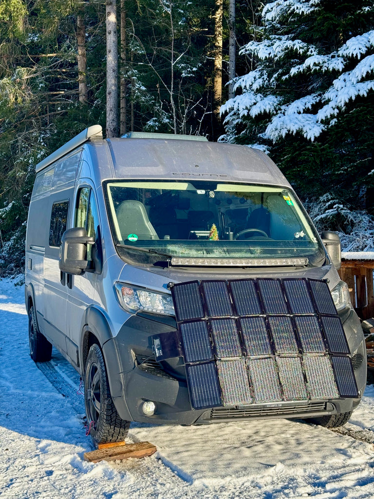 Magnethalterset für Solartaschen an Blechkarosserien für Bus, Van und Kastenwagen