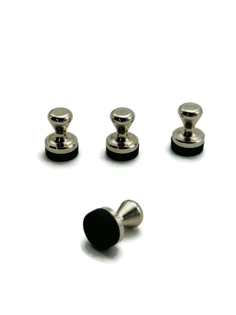 4 Stück Premium-Magnetpins / Büromagnete mit gummierter Auflagefläche
