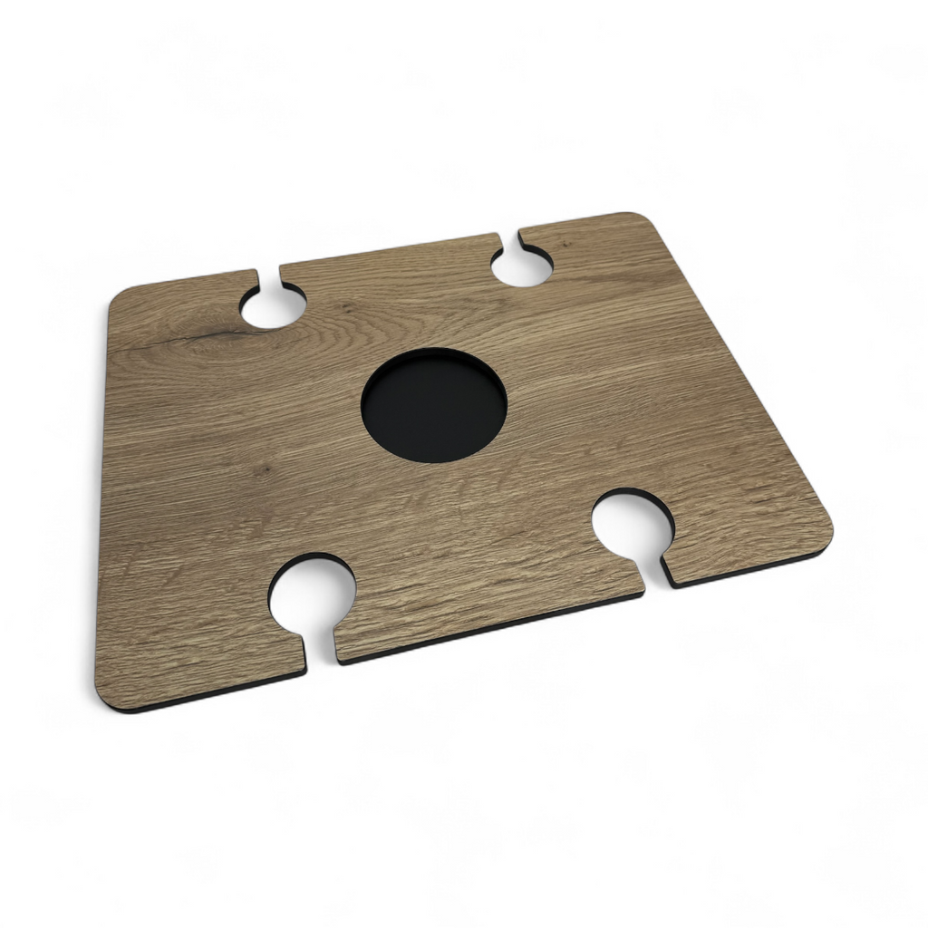HolztablettY – Tablett in edler Eichenoptik (ohne Stativ)