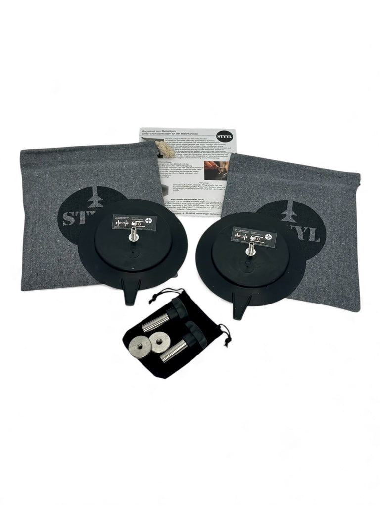 Magnethalterset für die Markisenstützfüße an Blechkarosserien für Bus, Van und Kastenwagen / optionales Zubehör