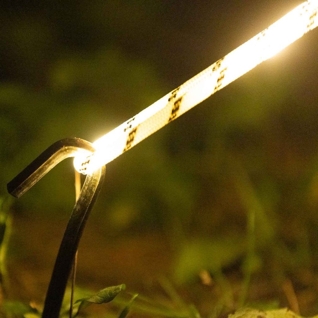 Das Leuchttau /  Stoffseil mit verbauten LEDs