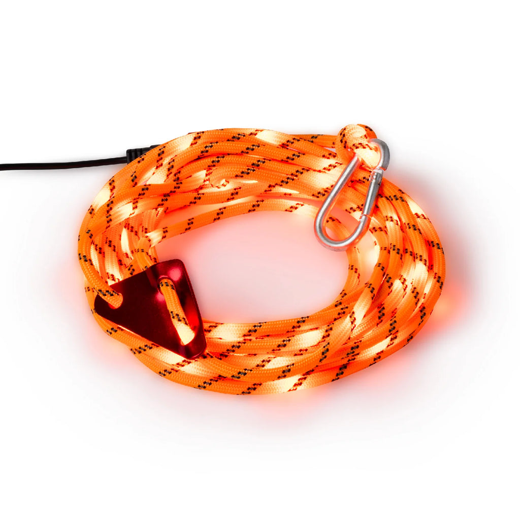 Das Leuchttau /  Stoffseil mit verbauten LEDs