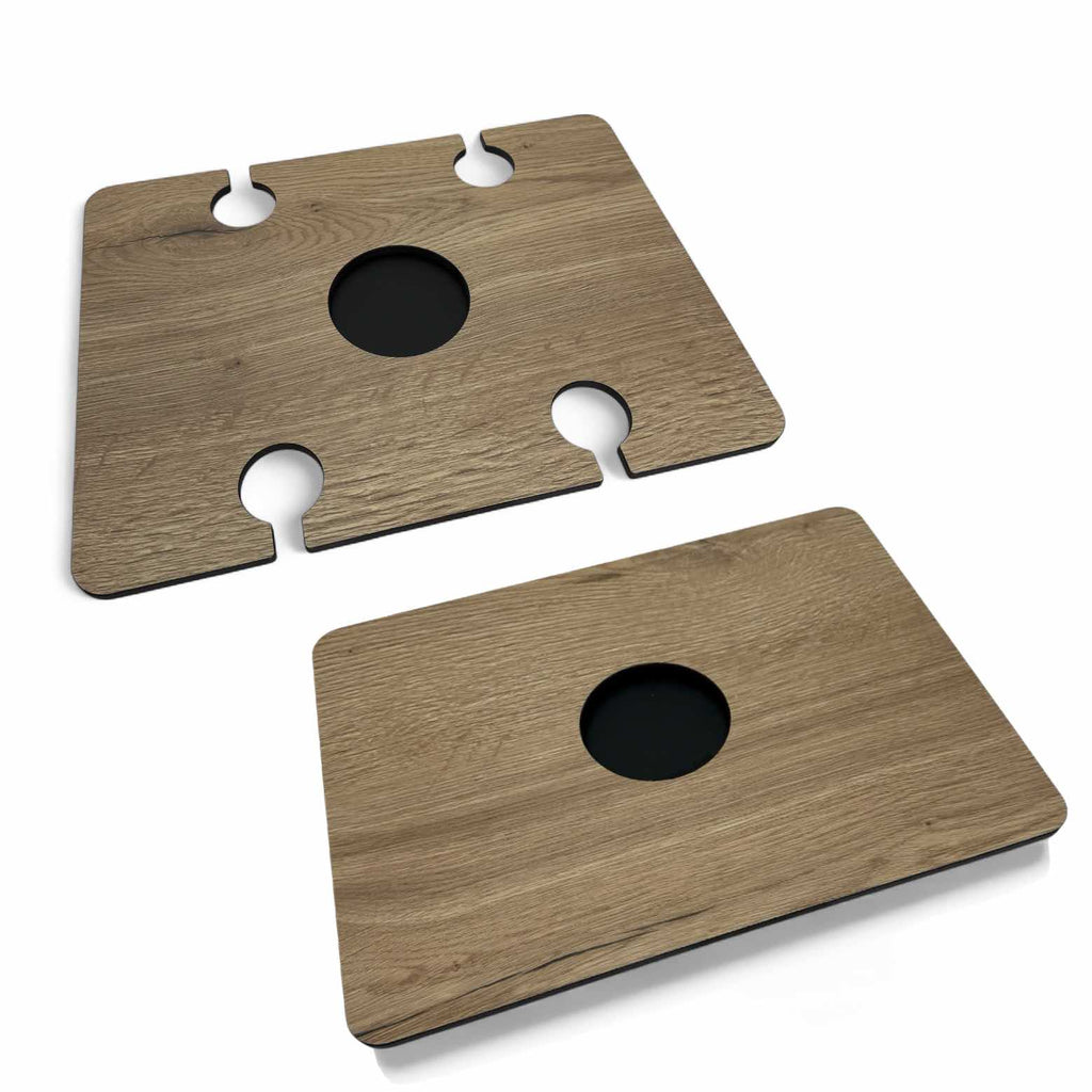 HolztablettY – Tablett in edler Eichenoptik (ohne Stativ)