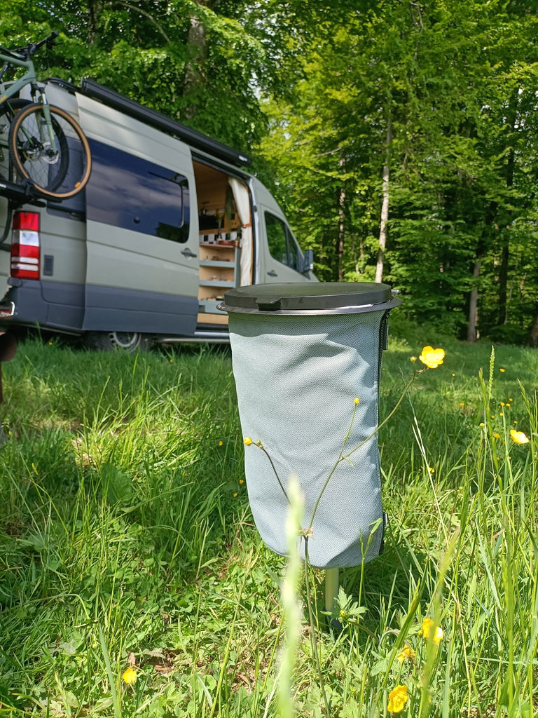 Flextrash 9 Liter Mülleimer OCEANGRÜN mit Deckel (ohne Halterung)