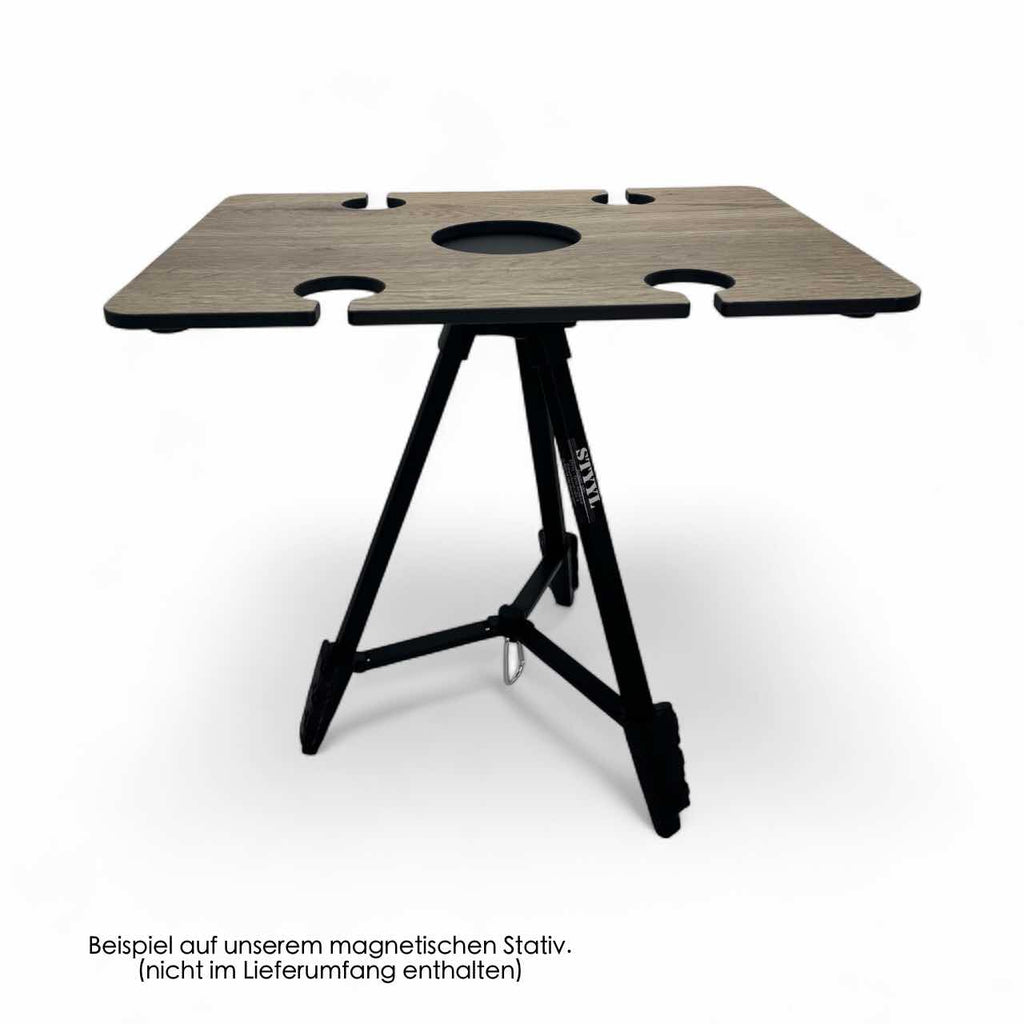 HolztablettY – Tablett in edler Eichenoptik (ohne Stativ)