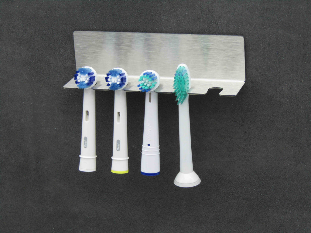 Zahnbürstenhalter 5 Plätze aus Edelstahl, Klebebefestigung KEIN Bohren