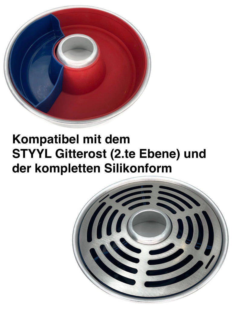 Silikonform 3-geteilt passend für OMNIA®-Backofen | Backform | Silikoneinsatz | Auflaufform | für Omnia Sweden